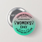 International Women's Day | March 8th Equality Button (Vorne & Hinten)