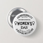 International Women's Day | March 8th Equality Button (Vorne & Hinten)