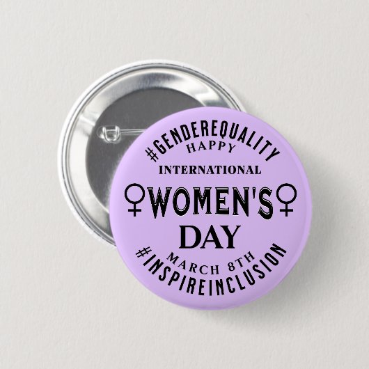 International Women's Day | March 8th Equality Button (Vorne & Hinten)