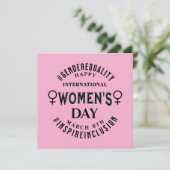 International Women's Day | March 8th Equality Karte (Stehend Vorderseite)