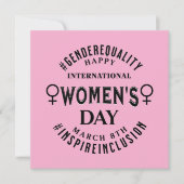 International Women's Day | March 8th Equality Karte (Vorderseite)