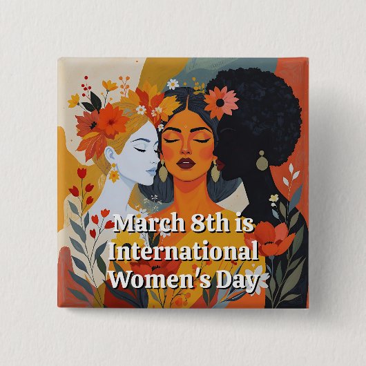 International Women's Day March 8th IWD Button (Vorderseite)