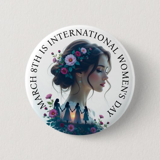 International Women's Day March 8th IWD Button (Vorderseite)