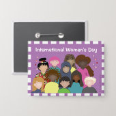 International Women's Day | March Pin Button (Vorderseite/Rückseite)