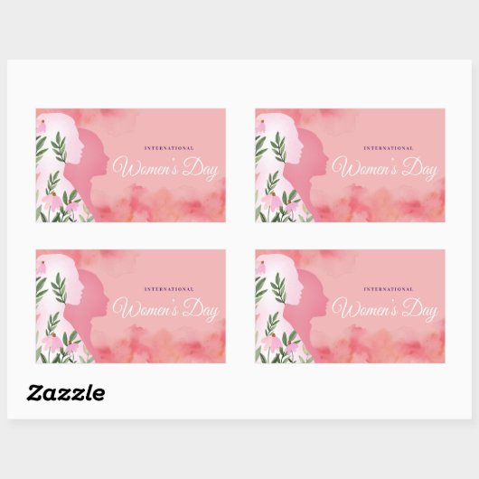 International Women's Day Rechteckiger Aufkleber (Blatt)