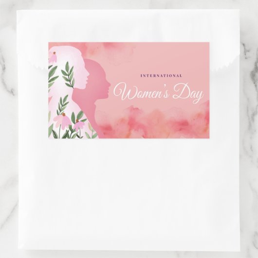 International Women's Day Rechteckiger Aufkleber (Tasche)