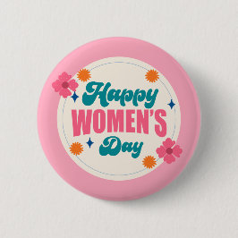 International Women's Day trendy Girly niedlich Bu Button