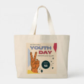 International youth day , August 12 , Jumbo Stoffbeutel (Rückseite)