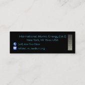 Internationale Atomenergie-Organisation Premium Gr Mini Visitenkarte (Rückseite)