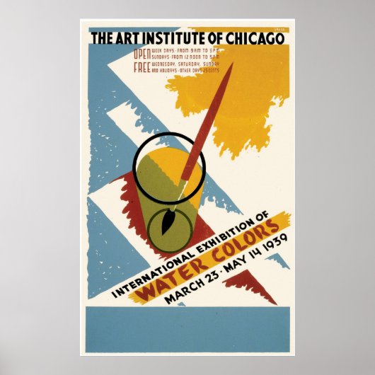 Internationale Ausstellung der Wasserfarben Poster (Vorne)