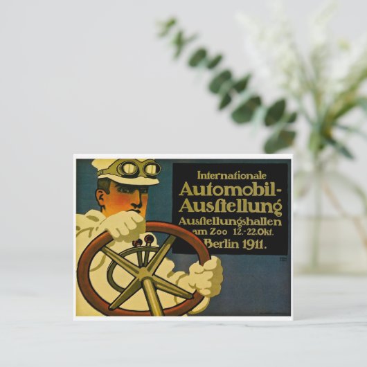 Internationale Automobil-Ausftellung 1911 Postkarte (Stehend Vorderseite)