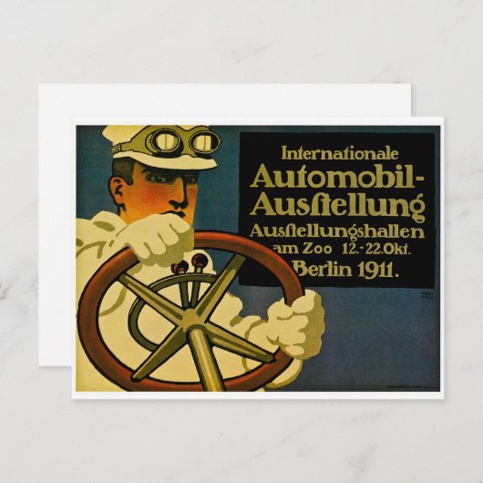 Internationale Automobil-Ausftellung 1911 Postkarte (Vorne/Hinten)