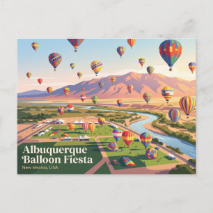 Internationale Ballonfiesta Albuquerque USA Postkarte
