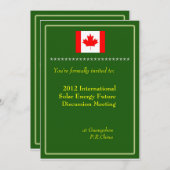 Internationale, berufliche Geschäftstagung Einladung (Vorne/Hinten)