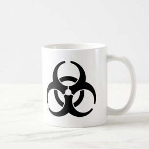 Internationale Biogefährdung-Warnsymbol Kaffeetasse