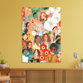 Internationale Blumenposter für Frauen Leinwanddruck (Insitu (Wohnzimmer))