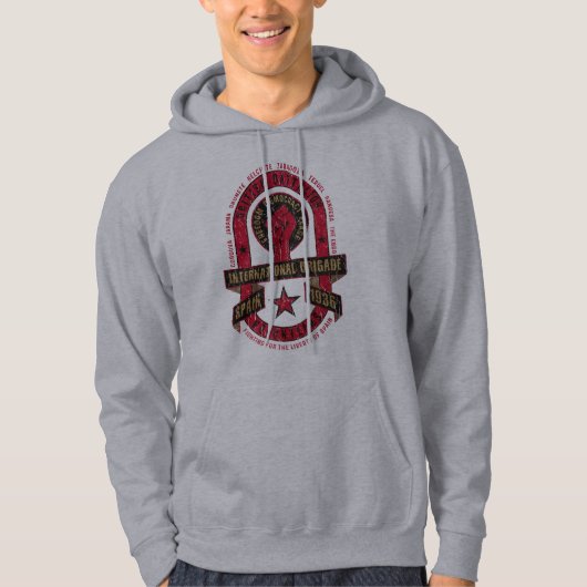 Internationale Brigade Britisches Bataillon Hoodie (Vorderseite)