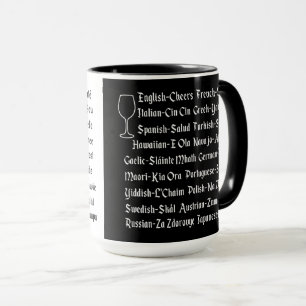 Internationale Cheers Schwarzweiß Tasse