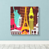 Internationale Denkmäler Leinwanddruck (Insitu (Holzboden))