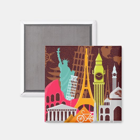 Internationale Denkmäler Magnet (Vorderseite/Rückseite)