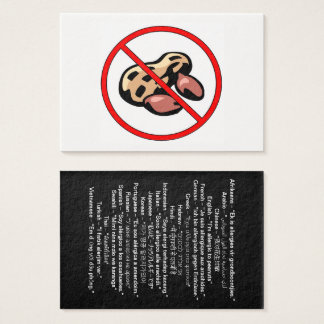 Internationale Erdnussallergische Karte