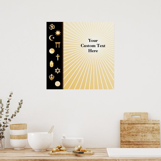 Internationale Faiths Poster (Küche)