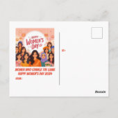 Internationale Feier zum Frauentag Postkarte (Rückseite)