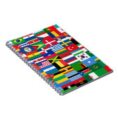 Internationale Flag Collage Notizblock (Rechte Seite)