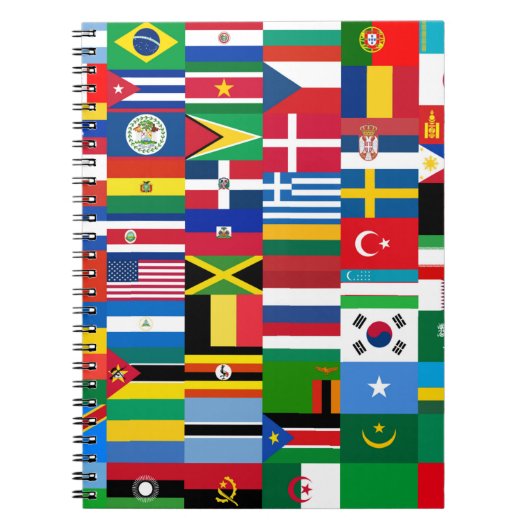 Internationale Flag Collage Notizblock (Vorderseite)