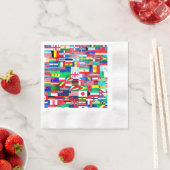 Internationale Flag Collage Serviette (Beispiel)