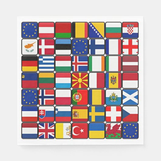 Internationale Flag-Sammlung Serviette (Vorderseite)