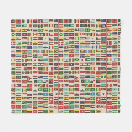 INTERNATIONALE FLAGEN FLEECEDECKE (Vorderseite (Horizontal))