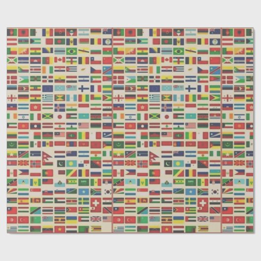 INTERNATIONALE FLAGEN GESCHENKPAPIER (Flach)