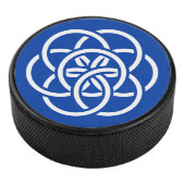 Internationale Flagge des Planeten Erde Eishockey Puck (3/4)