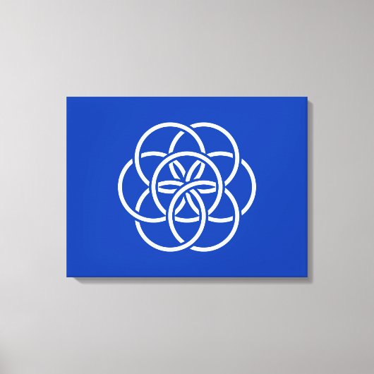 Internationale Flagge des Planeten Erde Leinwanddruck (Vorderseite)