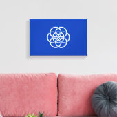 Internationale Flagge des Planeten Erde Leinwanddruck (Insitu (Wohnzimmer))