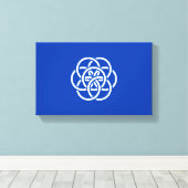 Internationale Flagge des Planeten Erde Leinwanddruck (Insitu (Holzboden))