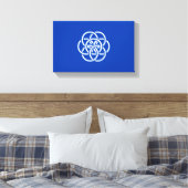 Internationale Flagge des Planeten Erde Leinwanddruck (Insitu (Schlafzimmer))