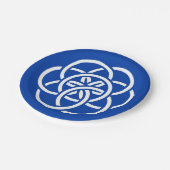 Internationale Flagge des Planeten Erde Pappteller (Schrägansicht)