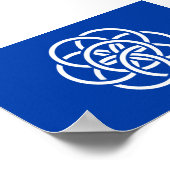 Internationale Flagge des Planeten Erde Poster (Ecke)