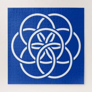 Internationale Flagge des Planeten Erde Puzzle