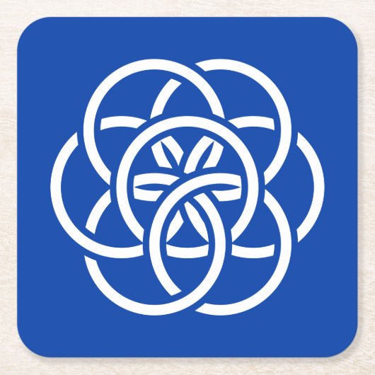 Internationale Flagge des Planeten Erde Rechteckiger Pappuntersetzer (Vorderseite)