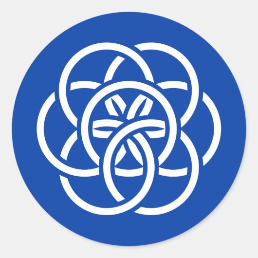 Internationale Flagge des Planeten Erde Runder Aufkleber (Vorderseite)