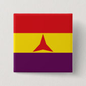 Internationale Flagge (Ziviler Krieg Spaniens) Button (Vorderseite)