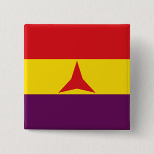 Internationale Flagge (Ziviler Krieg Spaniens) Button