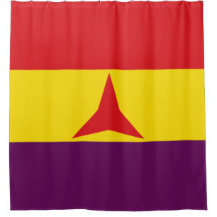 Internationale Flagge (Ziviler Krieg Spaniens) Duschvorhang
