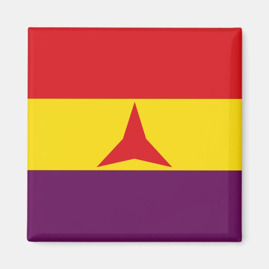 Internationale Flagge (Ziviler Krieg Spaniens) Magnet (Vorne)