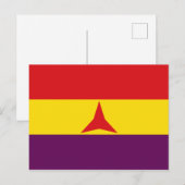 Internationale Flagge (Ziviler Krieg Spaniens) Postkarte (Vorne/Hinten)