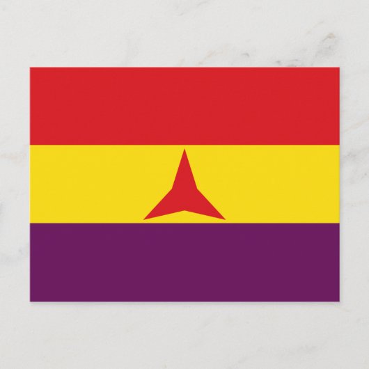 Internationale Flagge (Ziviler Krieg Spaniens) Postkarte (Vorderseite)