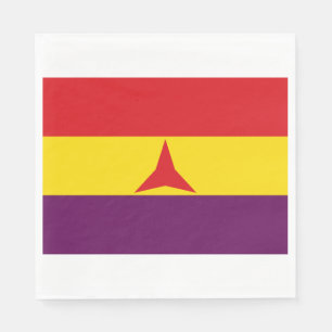 Internationale Flagge (Ziviler Krieg Spaniens) Serviette